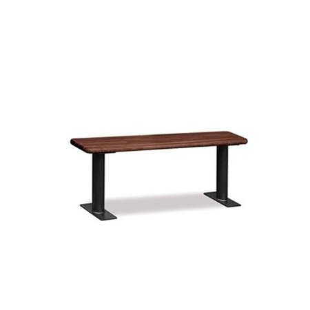 SALSBURY INDUSTRIES Salsbury 77784DRK 18 In. H X 48 In. W X 9.50 In. D Wood Locker Bench In Dark 77784DRK